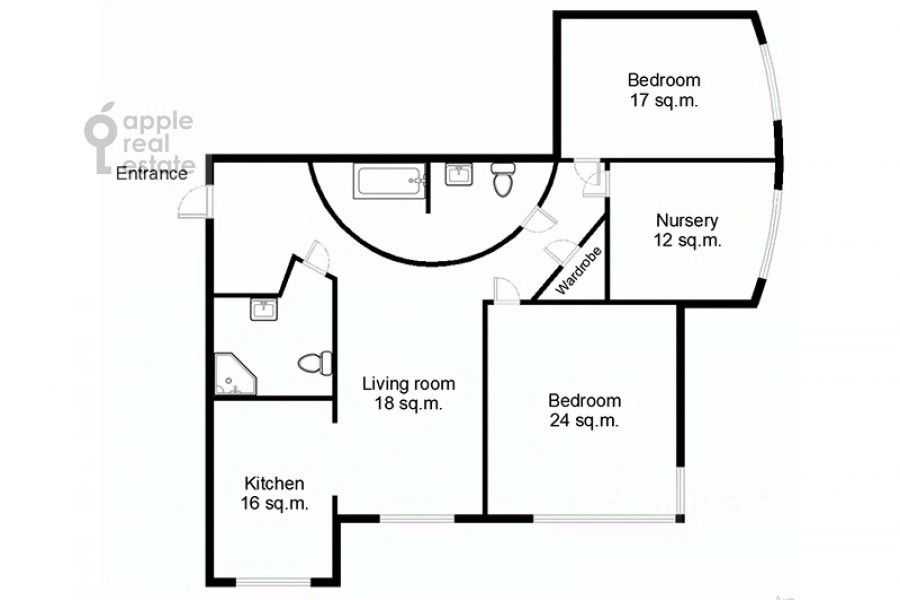 4-комнатная квартира, 130 м² — фотография 2