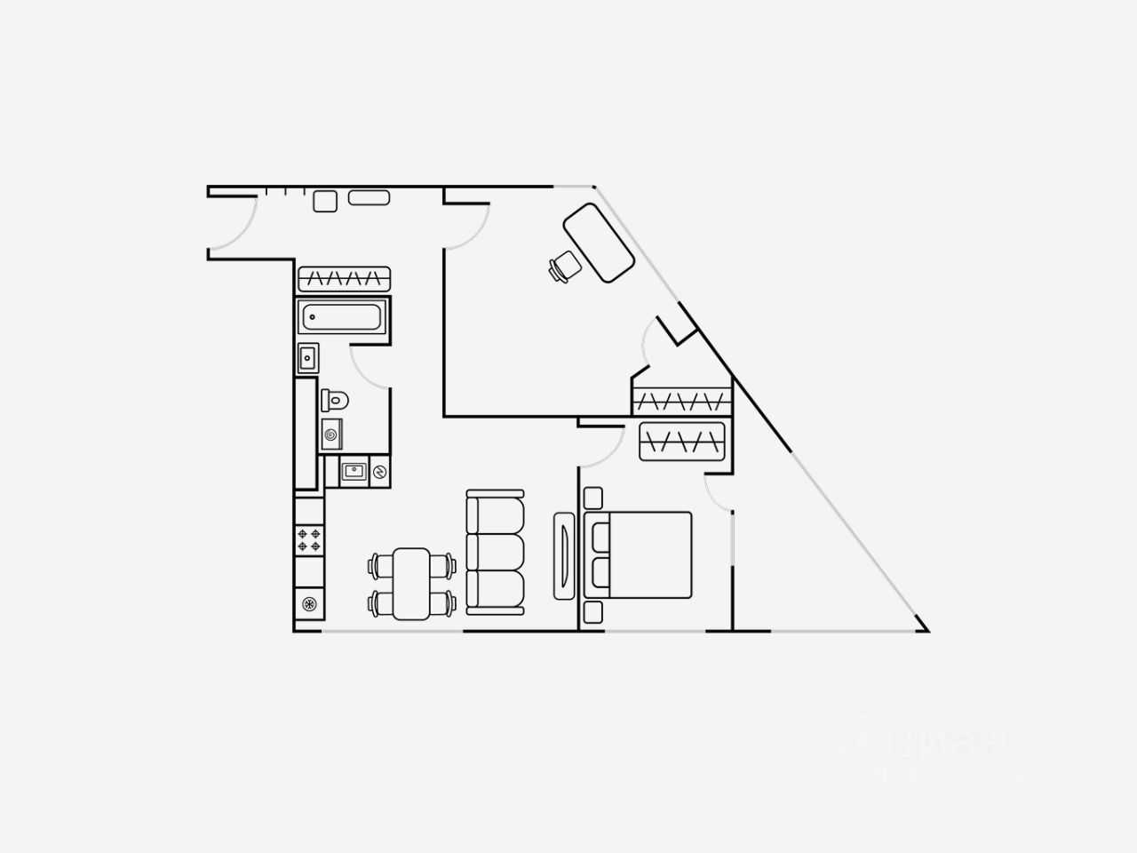 3-комнатная квартира, 69 м² — фотография 2