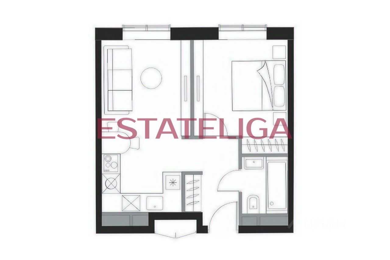 2-комнатная квартира, 40 м² — фотография 2