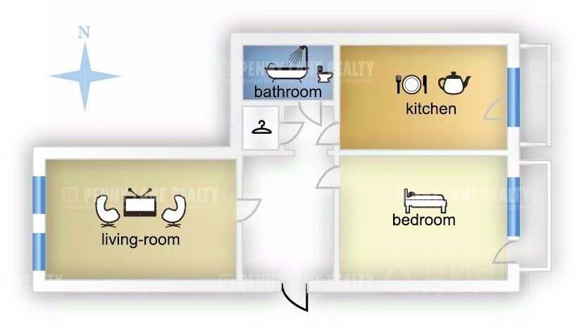 2-комнатная квартира, 70 м² — фотография 2