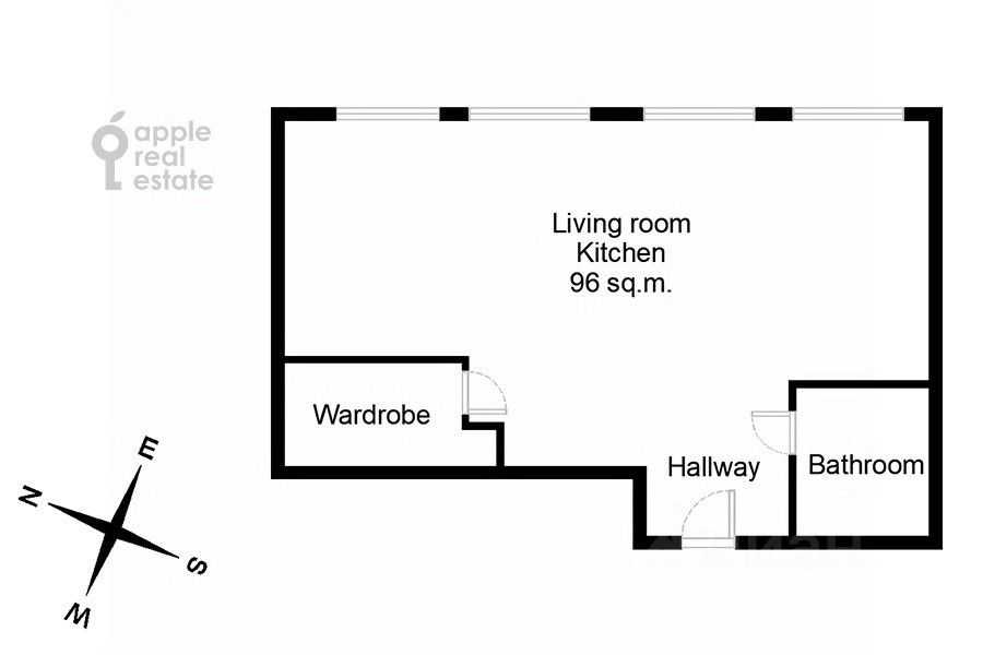 1-комнатная квартира, 115 м² — фотография 2