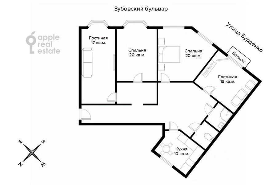 4-комнатная квартира, 116 м² — фотография 2