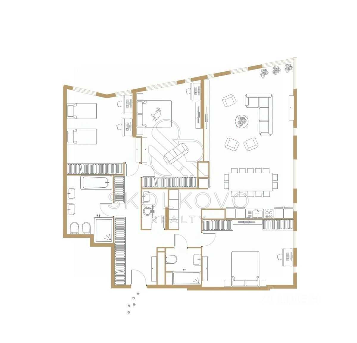 4-комнатная квартира, 170 м² — фотография 3