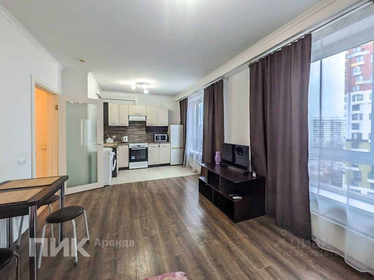 1-комнатная квартира, 34,3 м²