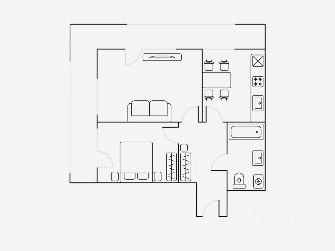 2-комнатная квартира, 70 м² — фотография 2