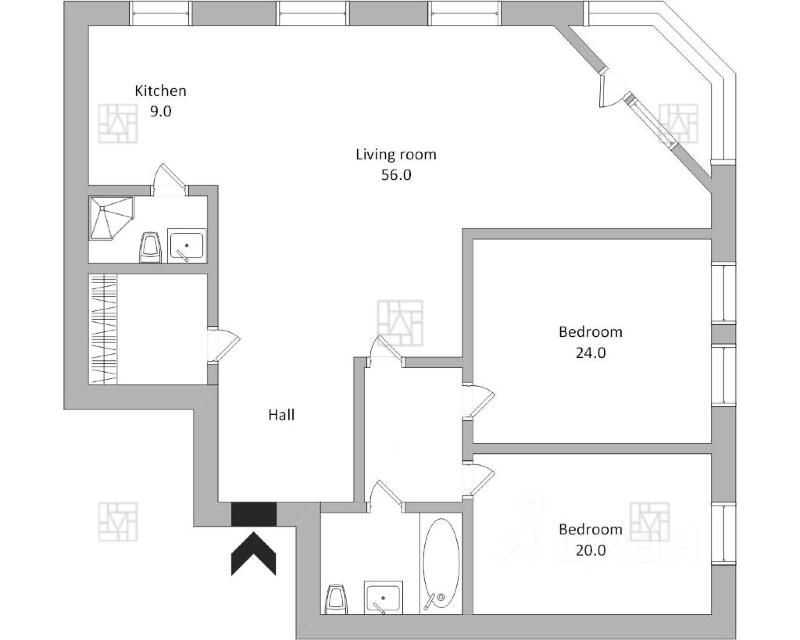 3-комнатная квартира, 150 м² — фотография 2