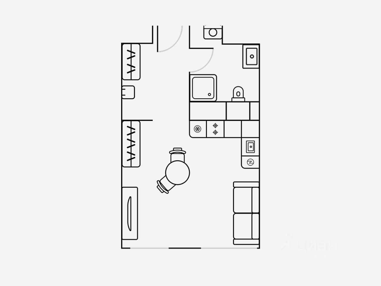 1-комнатная квартира, 34 м² — фотография 2