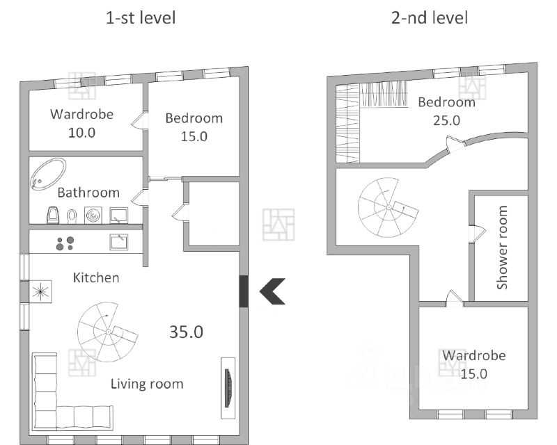 2-комнатная квартира, 124 м² — фотография 2