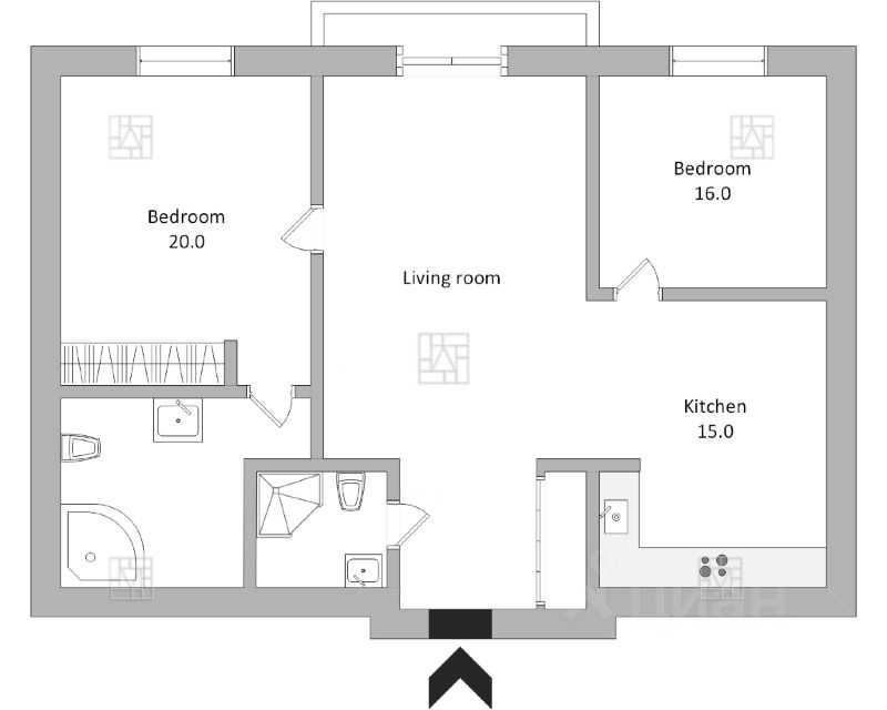 3-комнатная квартира, 108 м² — фотография 2