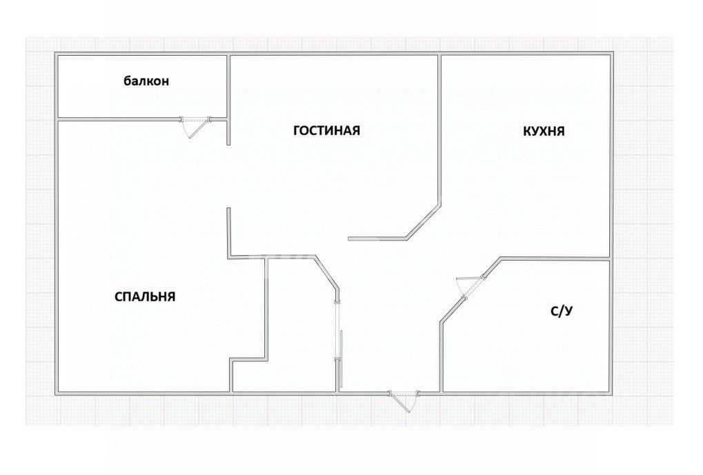 2-комнатная квартира, 58,6 м² — фотография 2