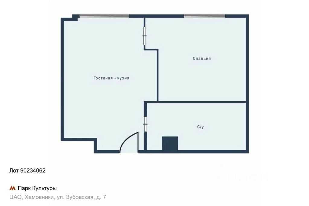 2-комнатная квартира, 46 м² — фотография 2