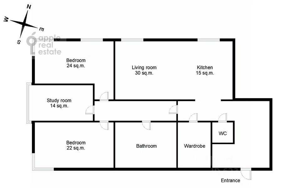 4-комнатная квартира, 155 м² — фотография 2