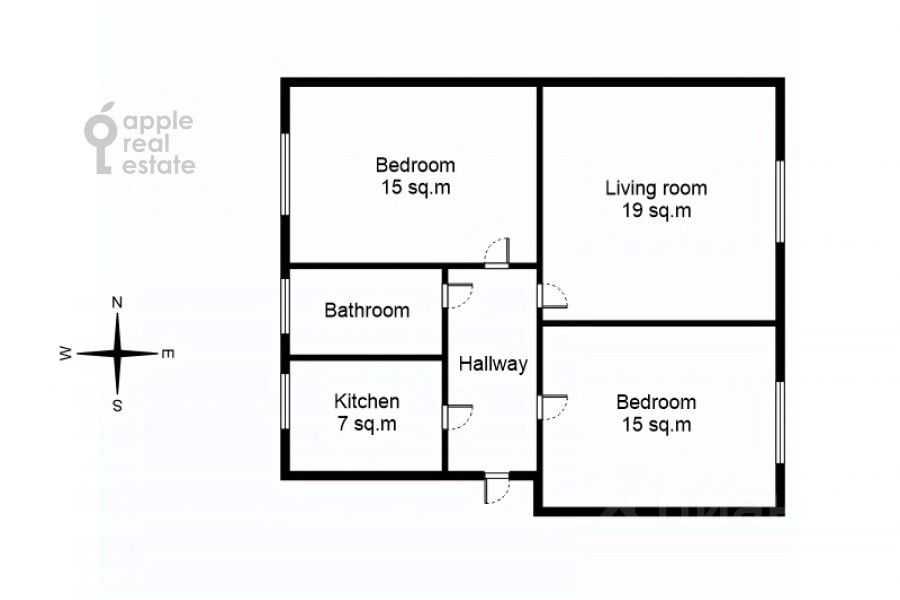 3-комнатная квартира, 67 м² — фотография 2
