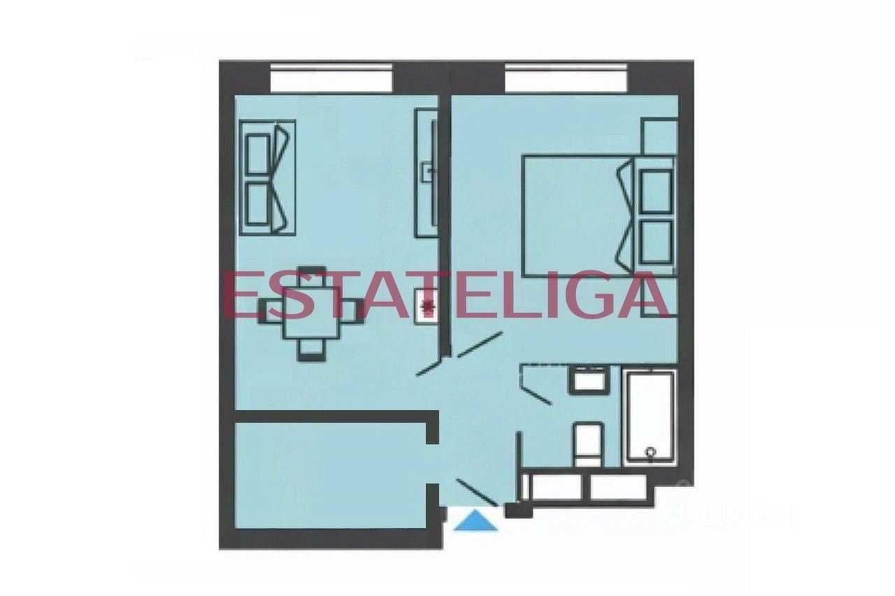 2-комнатная квартира, 45 м² — фотография 2