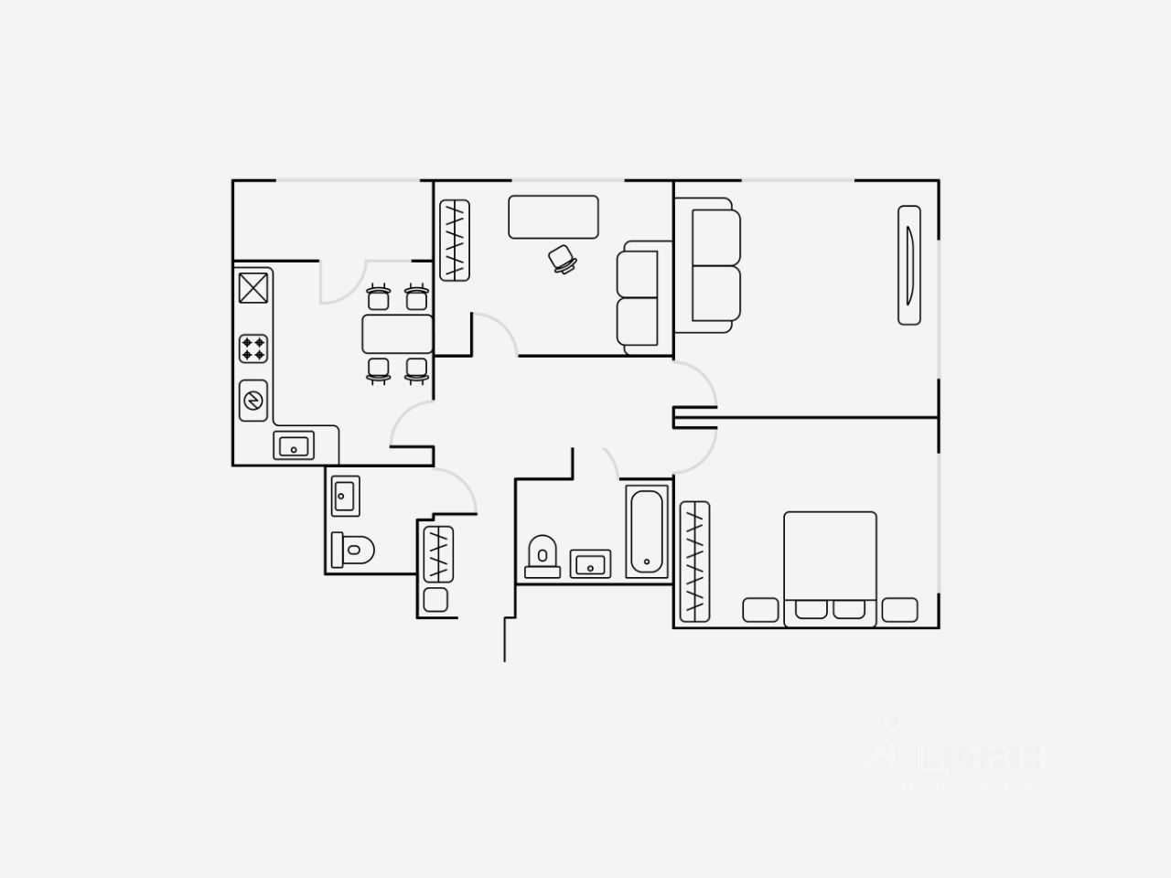 3-комнатная квартира, 75 м² — фотография 2