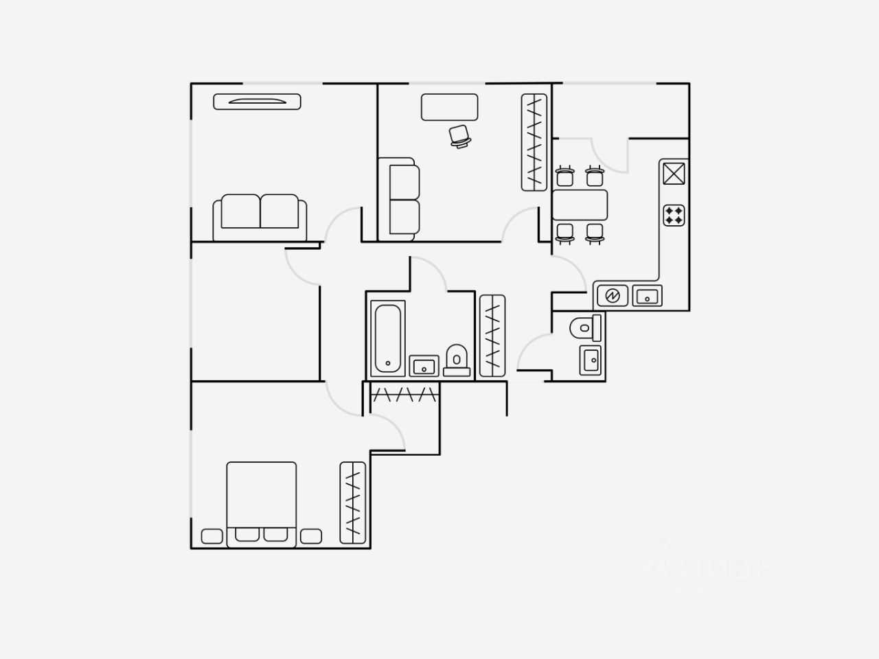 4-комнатная квартира, 95 м² — фотография 2