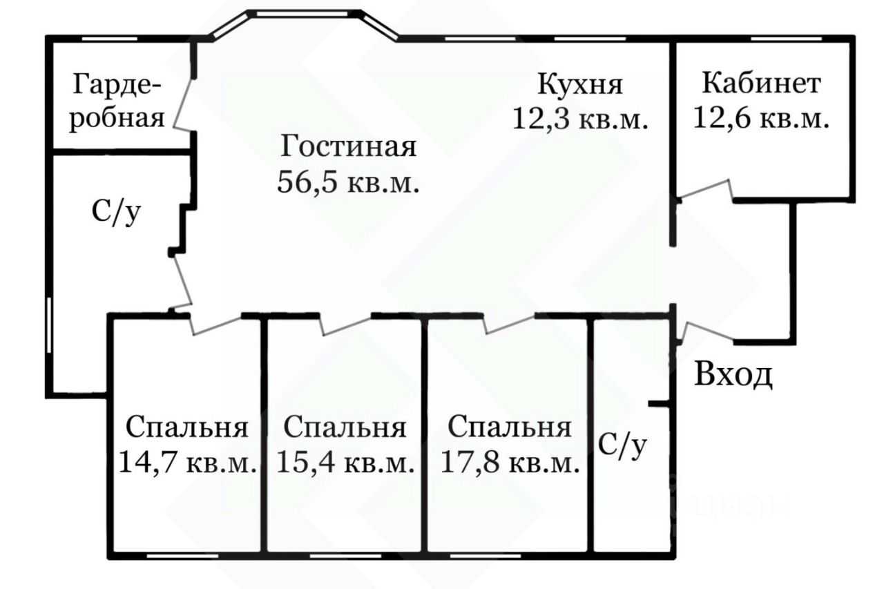 5-комнатная квартира, 170 м² — фотография 2