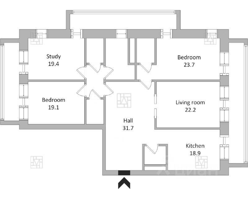 4-комнатная квартира, 161 м² — фотография 2