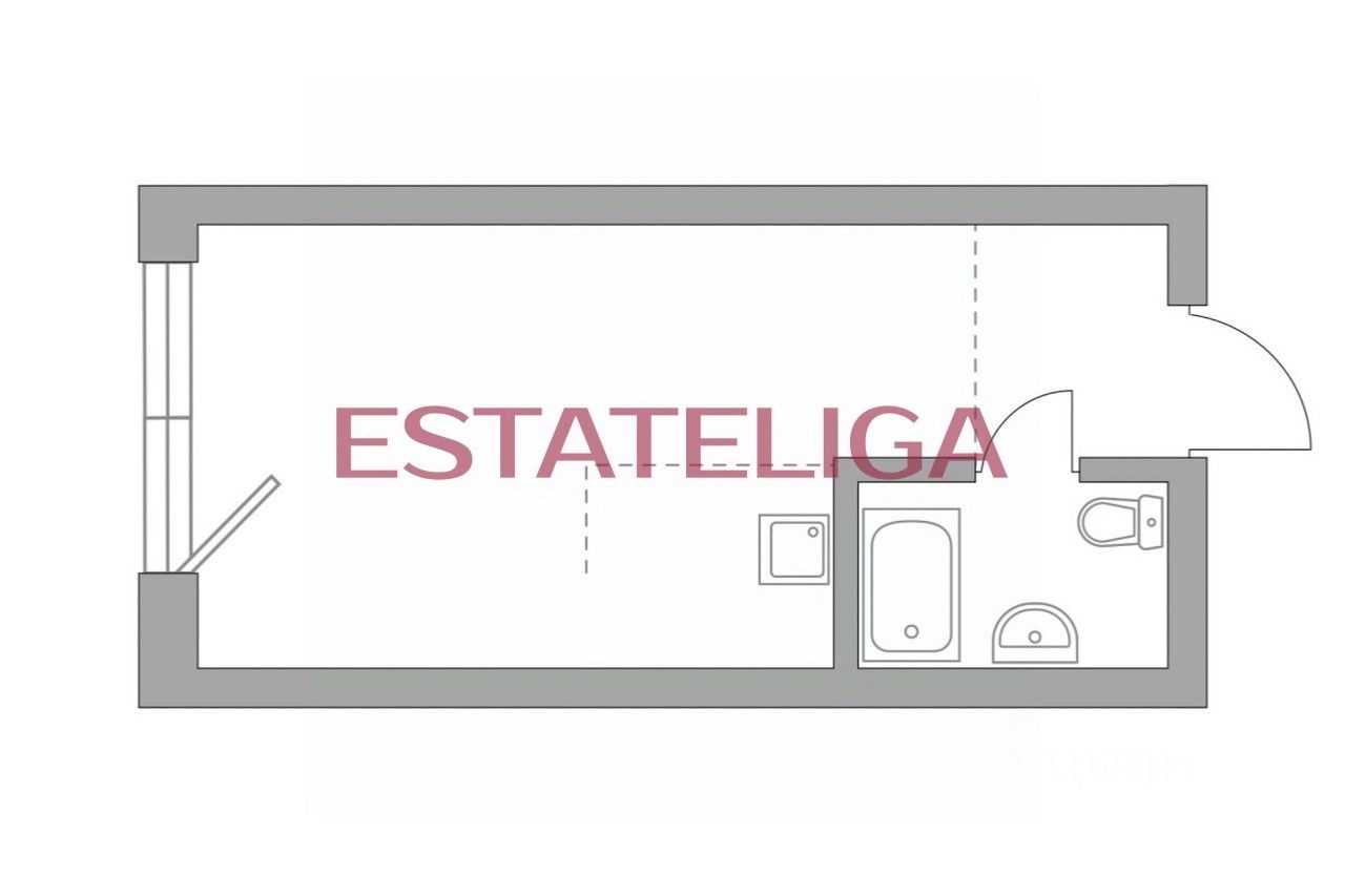 1-комнатная квартира, 26 м² — фотография 2