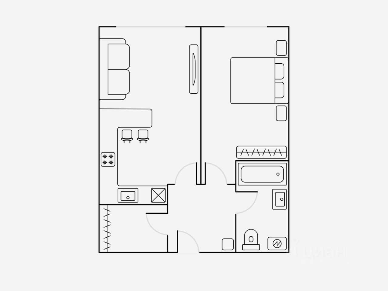 2-комнатная квартира, 61 м² — фотография 2