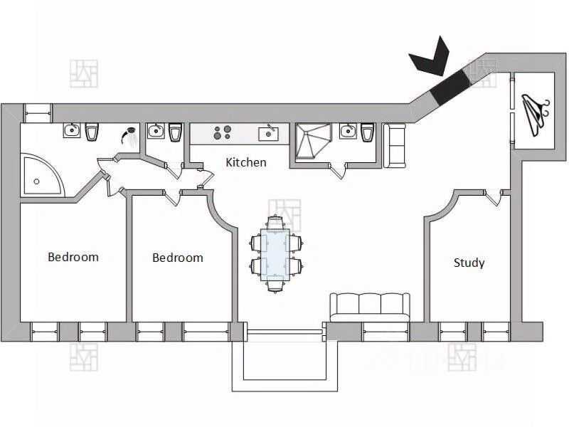 4-комнатная квартира, 140 м² — фотография 2