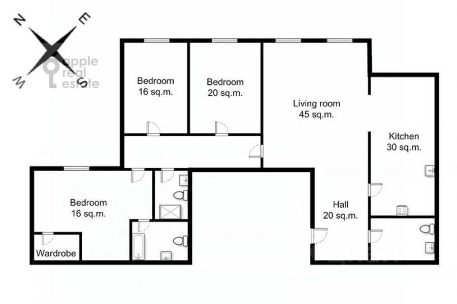 4-комнатная квартира, 150 м² — фотография 2