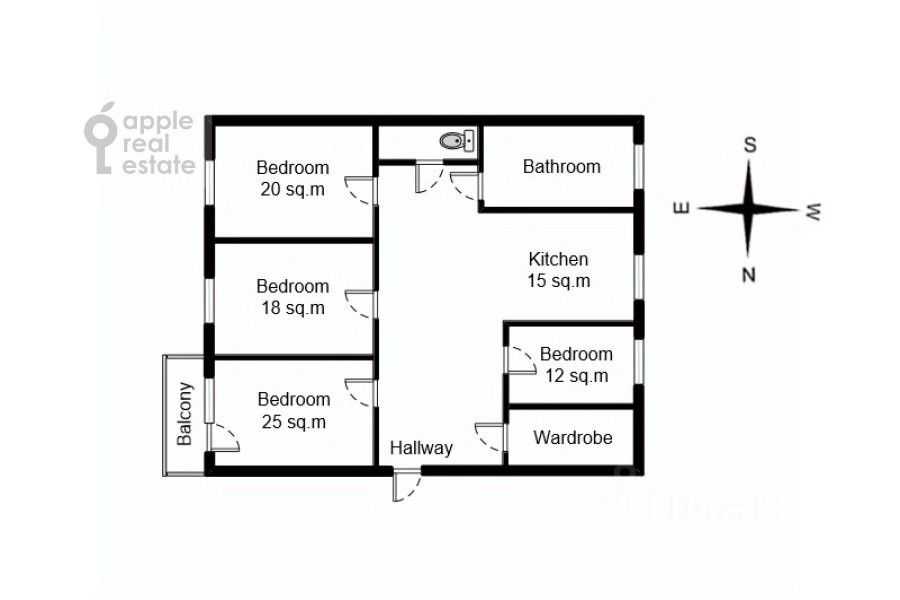 4-комнатная квартира, 124 м² — фотография 2