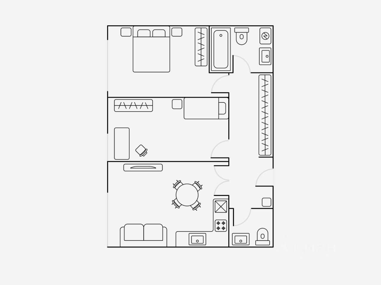 3-комнатная квартира, 71 м² — фотография 2