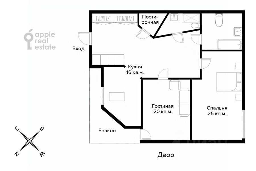 2-комнатная квартира, 100 м² — фотография 2