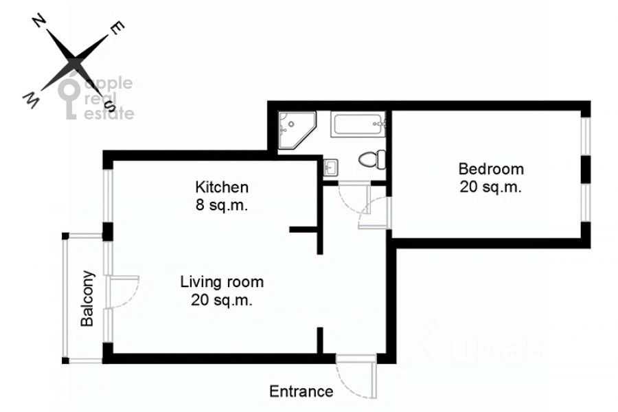 2-комнатная квартира, 58 м² — фотография 2