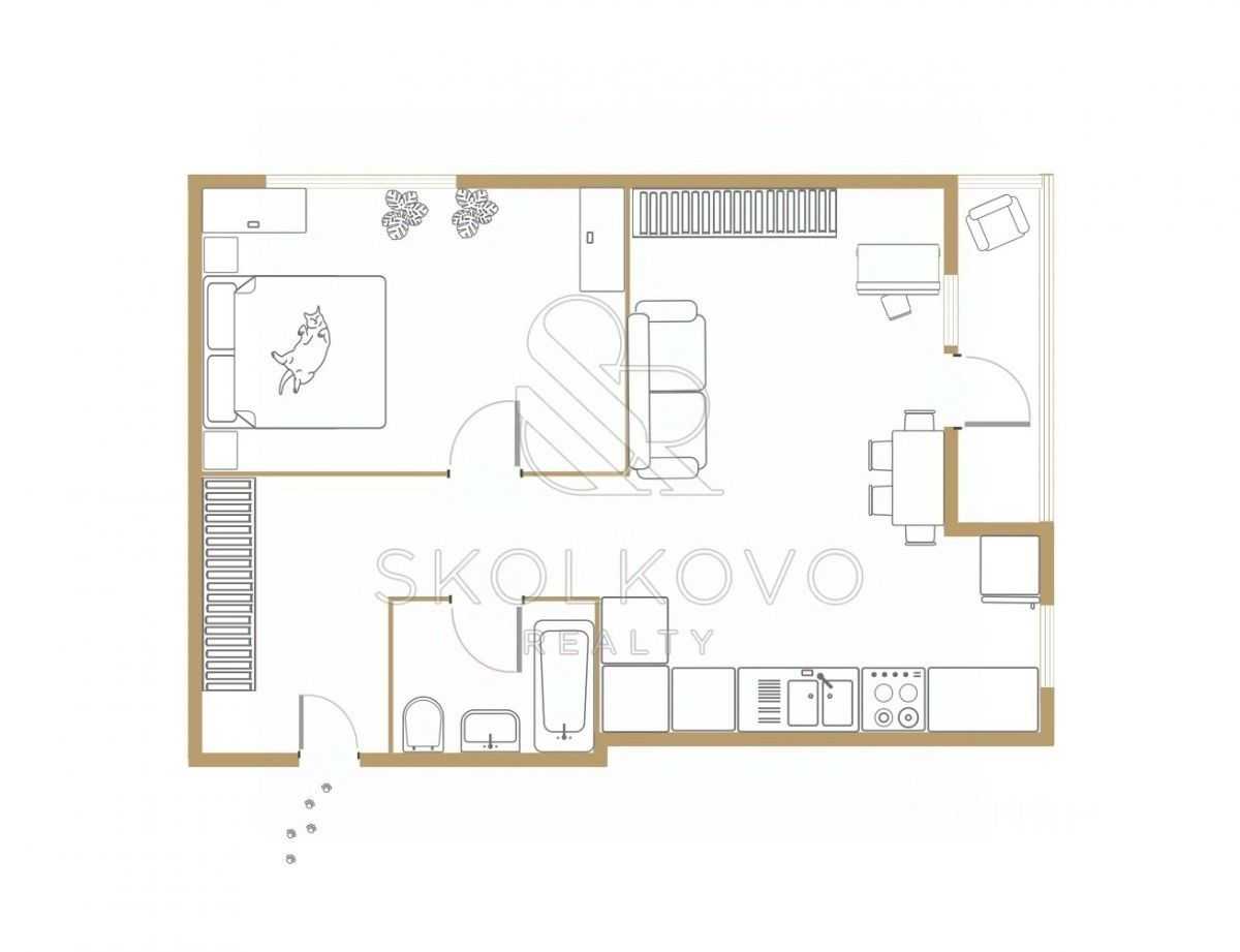 2-комнатная квартира, 62 м² — фотография 3
