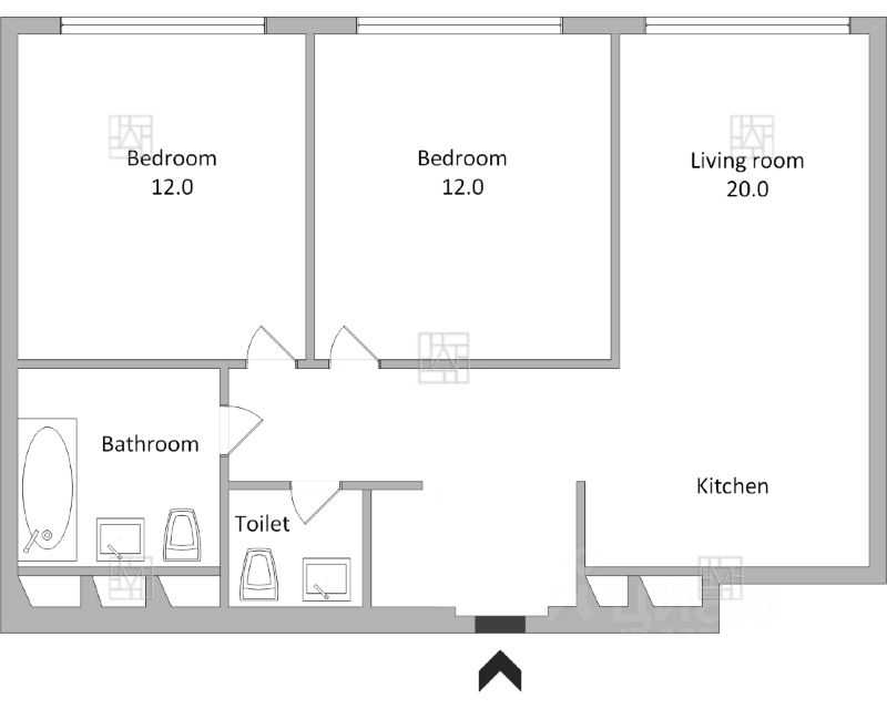 3-комнатная квартира, 59,1 м² — фотография 2