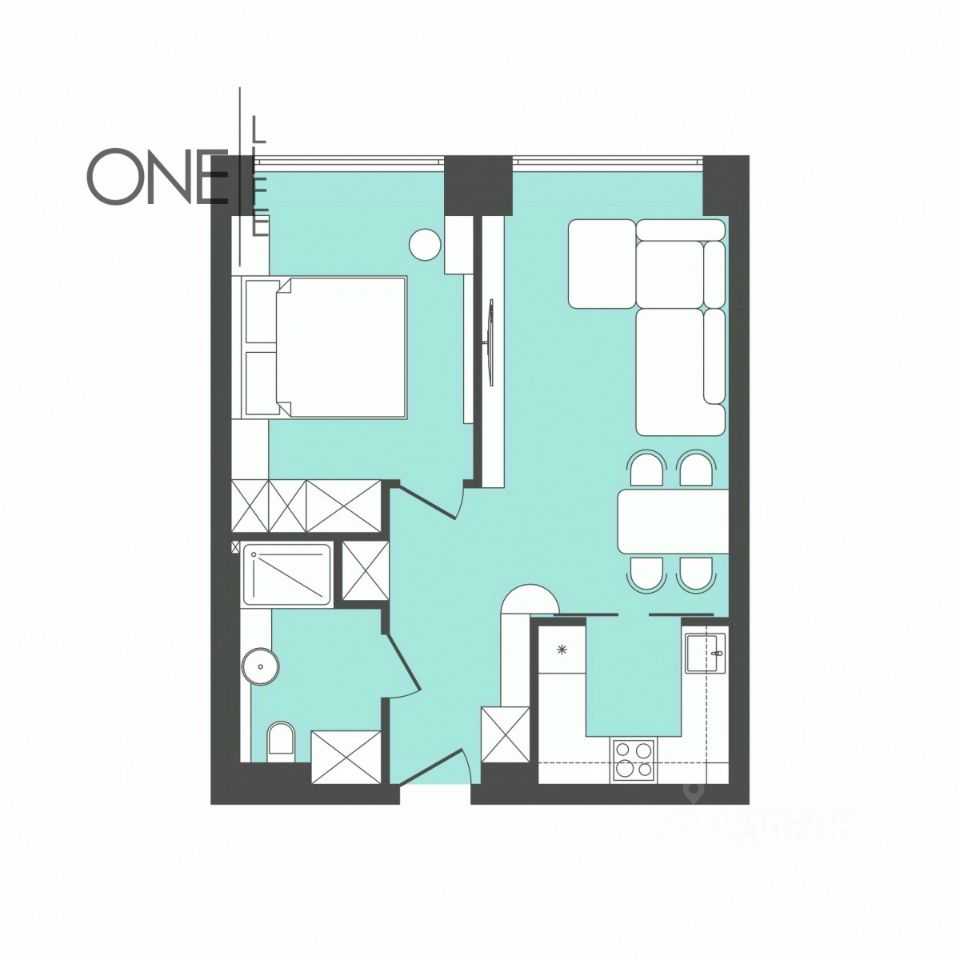 2-комнатная квартира, 47,3 м² — фотография 2