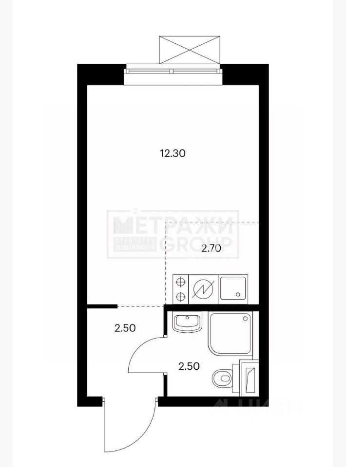 1-комнатная квартира, 21 м² — фотография 2