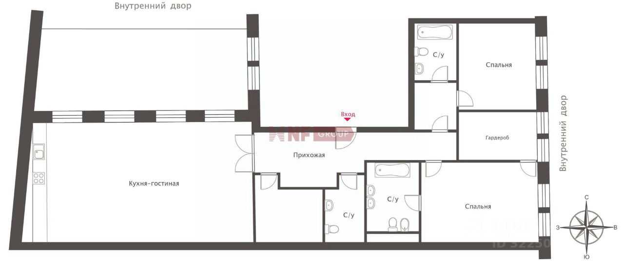 3-комнатная квартира, 194,6 м² — фотография 2