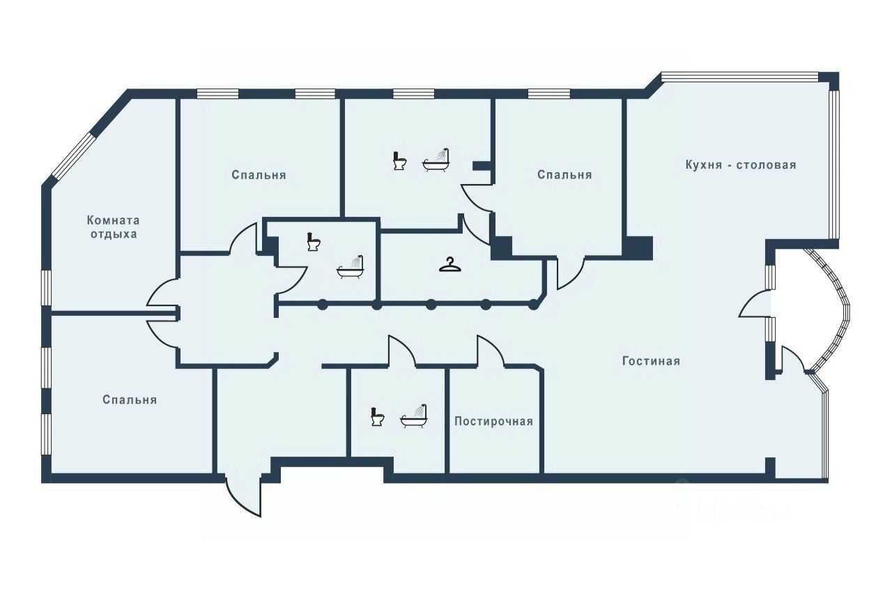5-комнатная квартира, 200,5 м² — фотография 2