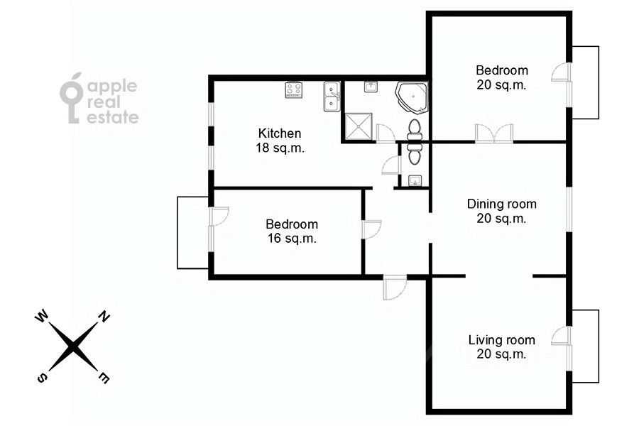 4-комнатная квартира, 110 м² — фотография 2
