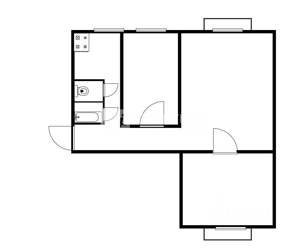 3-комнатная квартира, 59,5 м² — фотография 2
