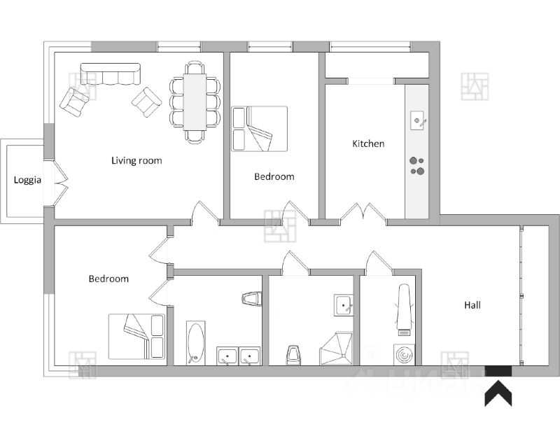 3-комнатная квартира, 145 м² — фотография 2