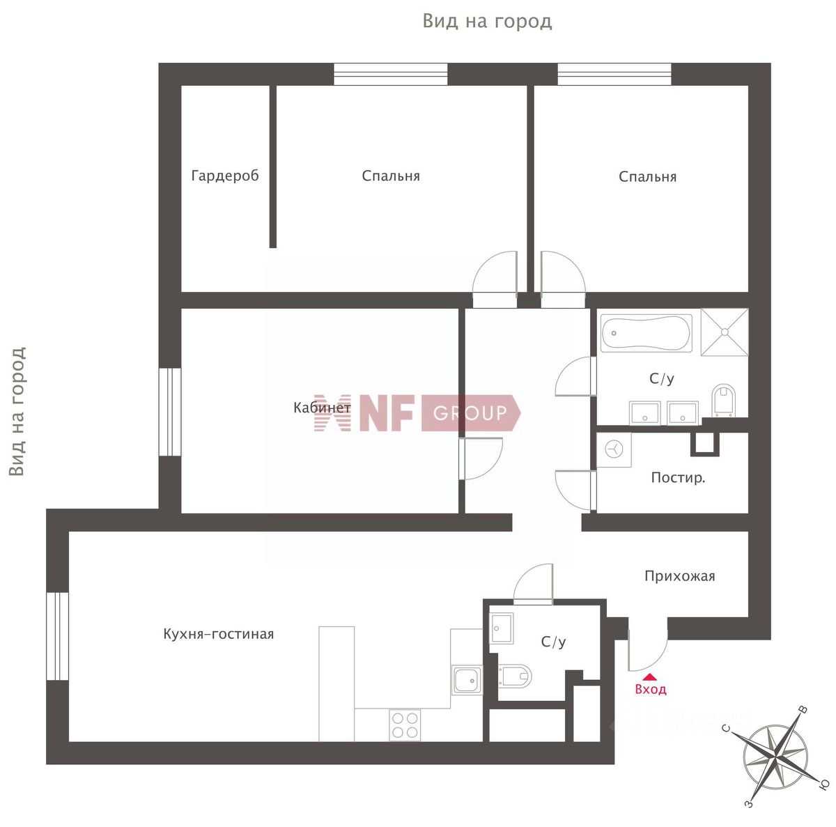 4-комнатная квартира, 123 м² — фотография 2
