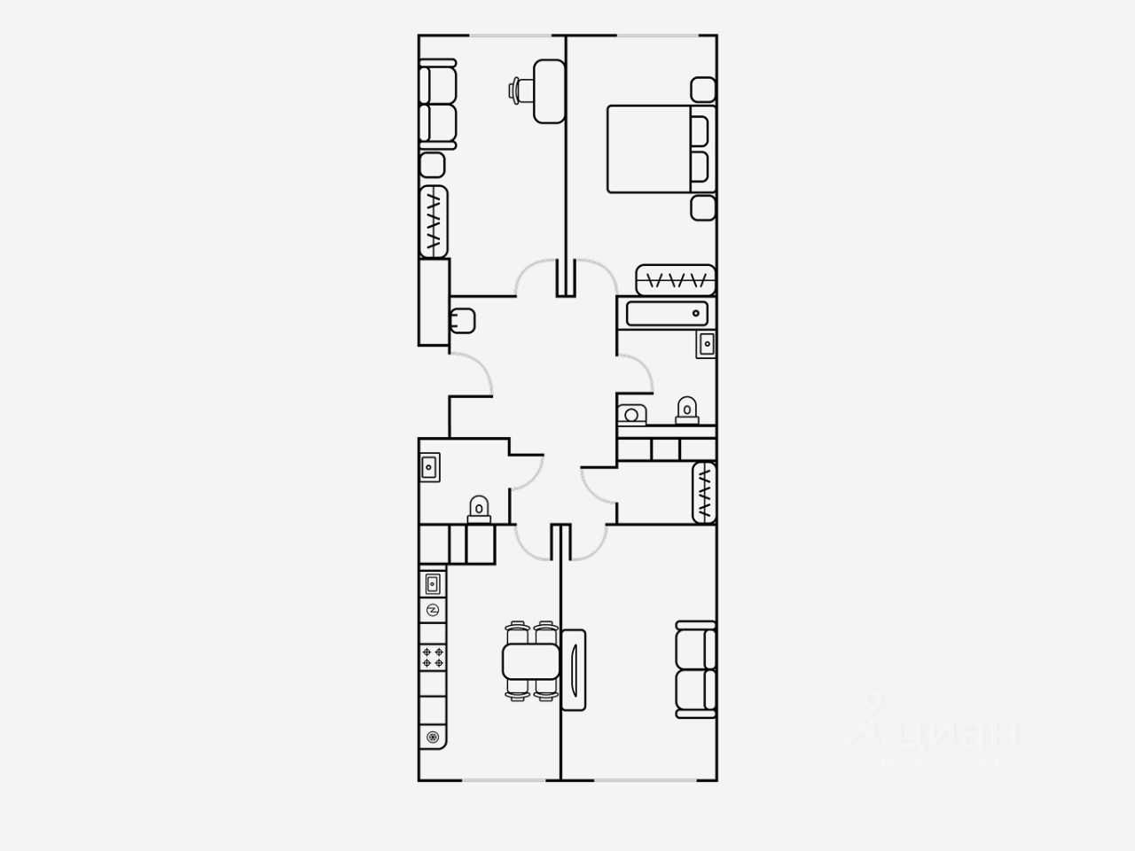 3-комнатная квартира, 93 м² — фотография 2
