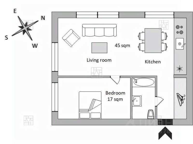 2-комнатная квартира, 70 м² — фотография 2