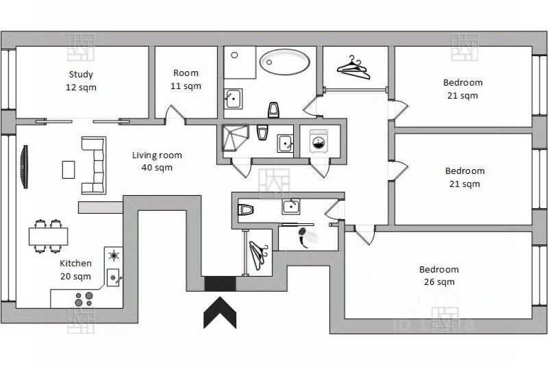 5-комнатная квартира, 198 м² — фотография 2