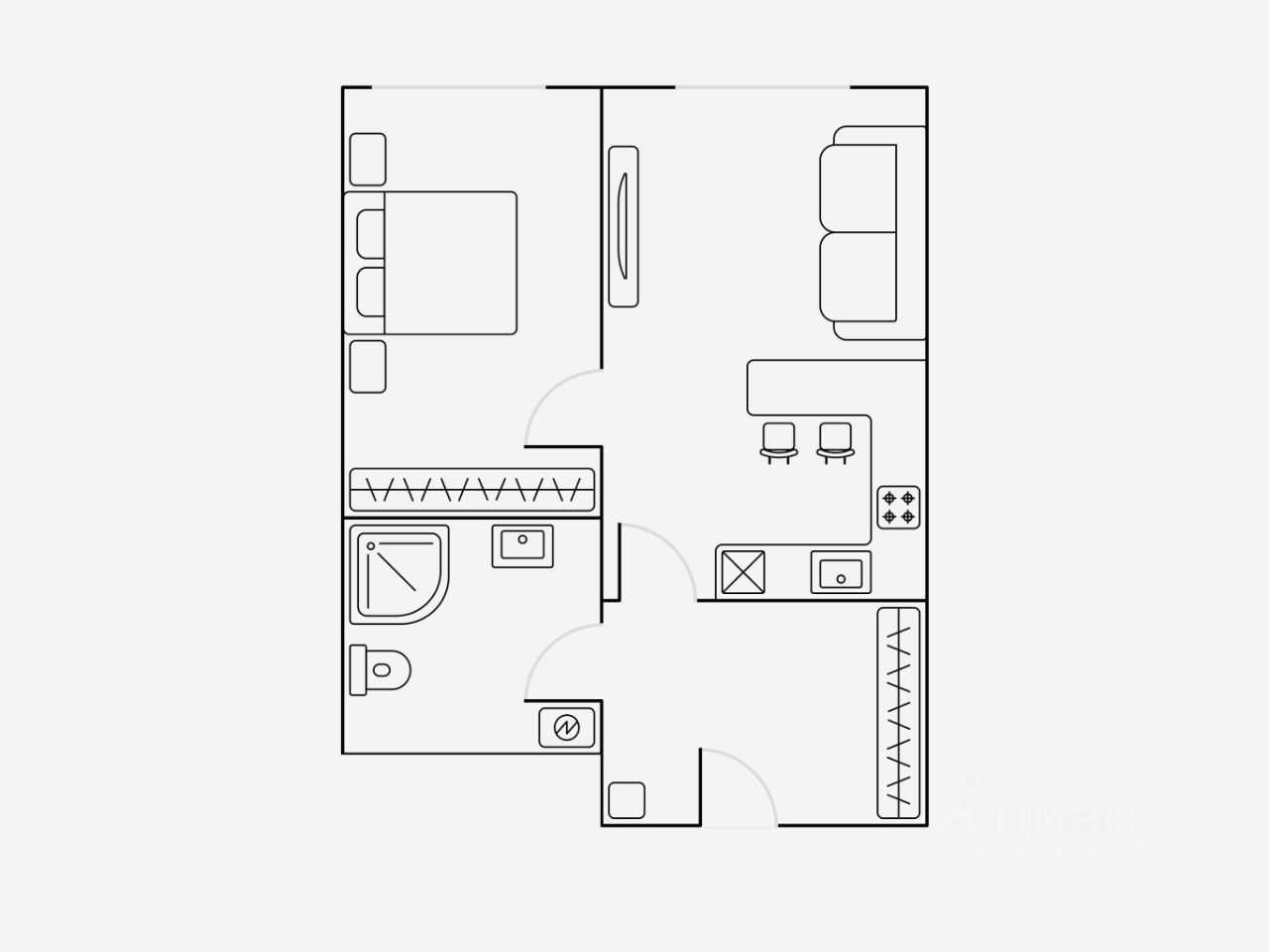 2-комнатная квартира, 51 м² — фотография 2