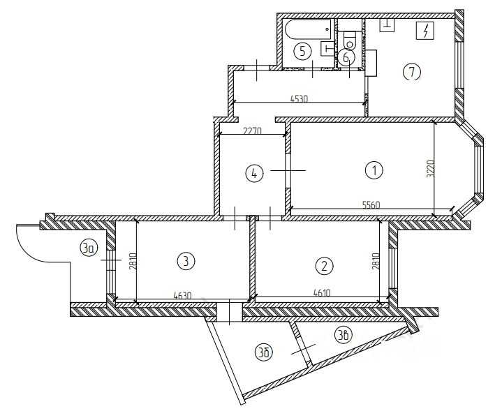 3-комнатная квартира, 74,8 м² — фотография 2