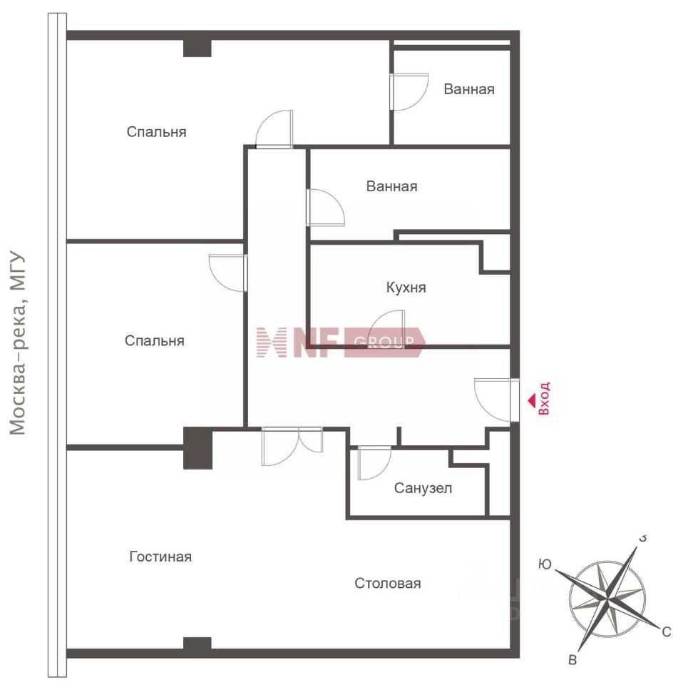 3-комнатная квартира, 131,6 м² — фотография 2