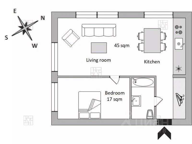 2-комнатная квартира, 70 м² — фотография 2