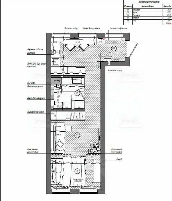 1-комнатная квартира, 35 м² — фотография 2