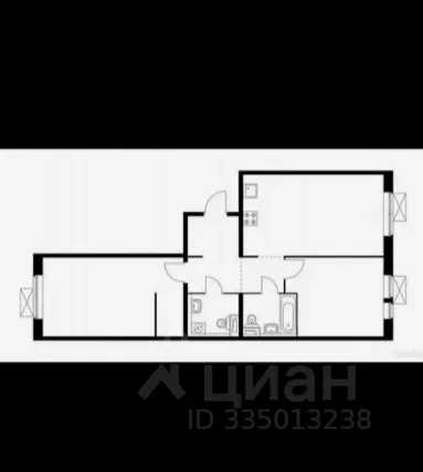 2-комнатная квартира, 72 м²