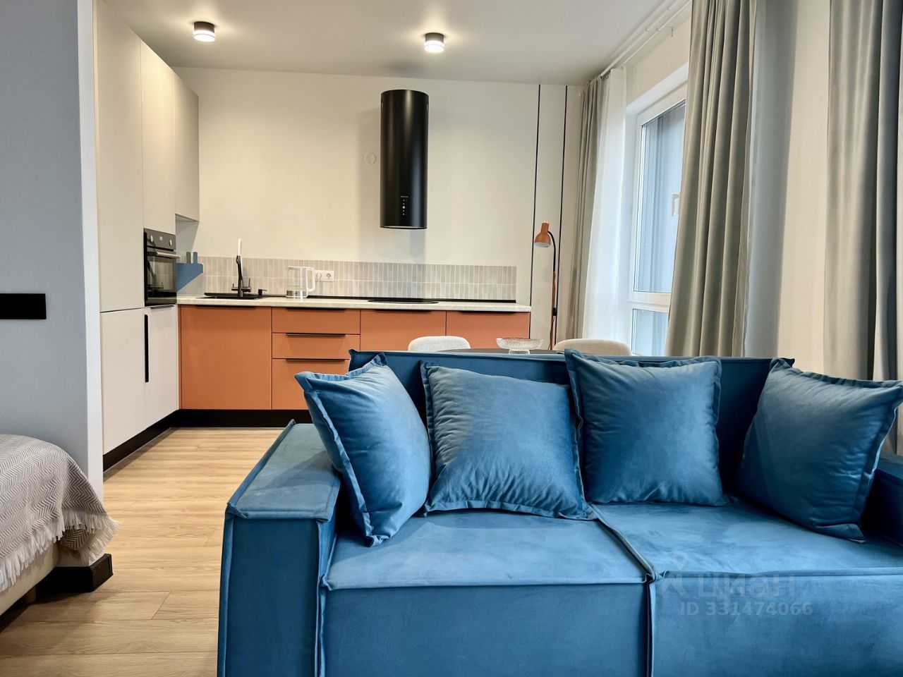 1-комнатная квартира, 33,7 м²